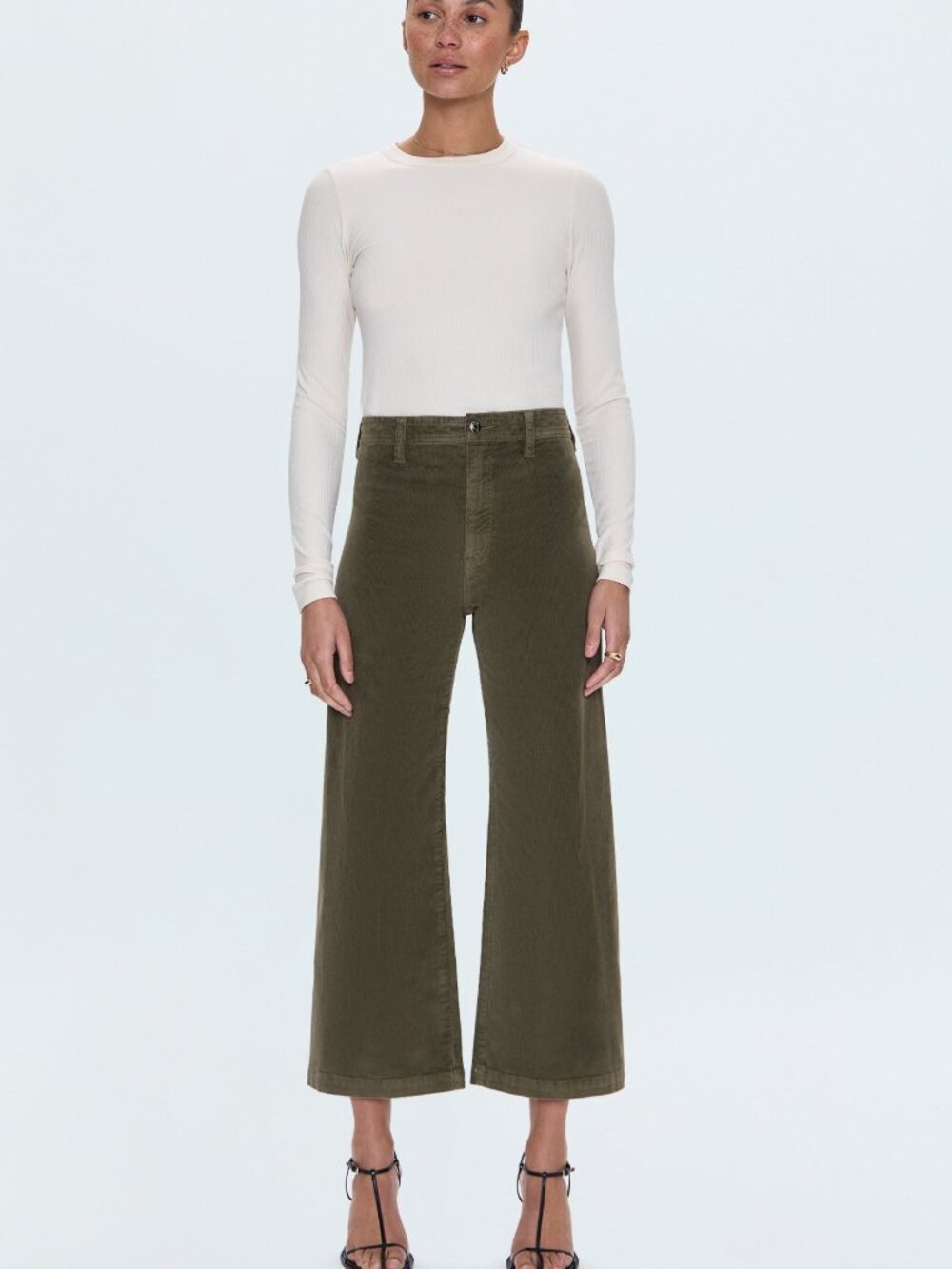 Pistola Denim Penny Crop High Rise Wide Leg Jean in Sequoia Multiple Sizes NWT - Picture 7 of 8